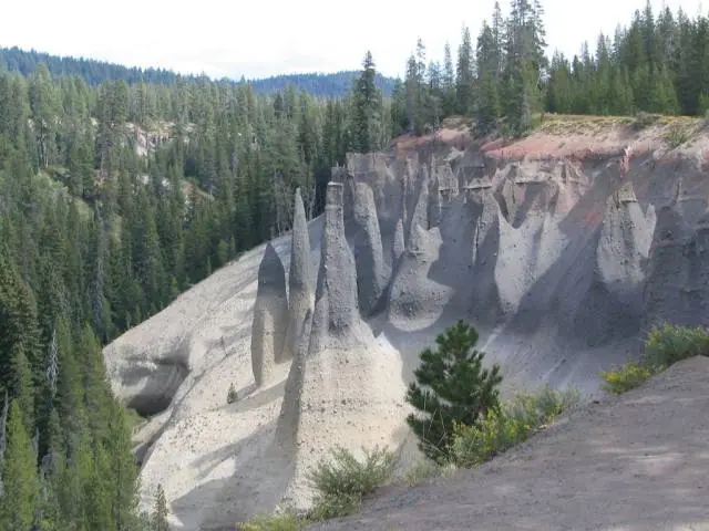 View of the Pinnacles in Crater Lake National Park. Picture taken 16 September 2005