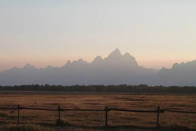 Sunset over the Grand Tetons