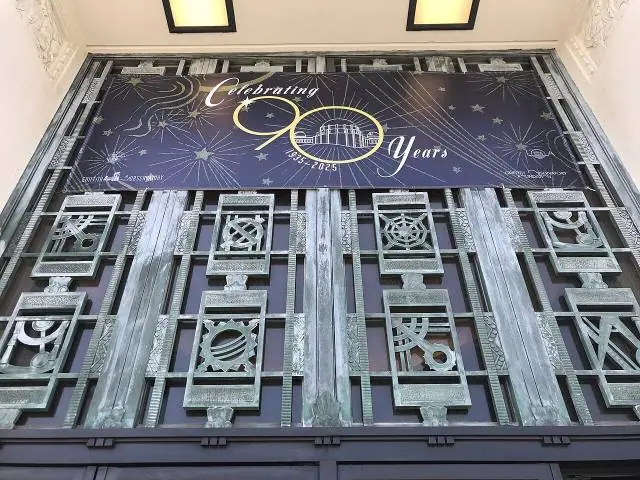 Ironwork above entry – Griffith Observatory