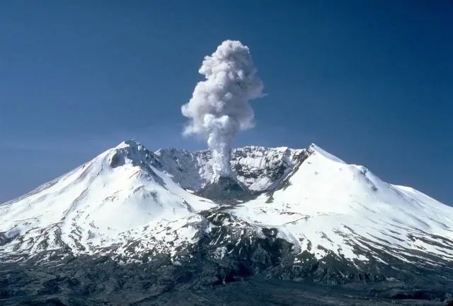 Spirit Lake mit treibenden Stämmen von Windy Ridge – Mount St. Helens