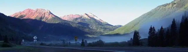 Road leading up to Red Mountain Pass – Million Dollar Highway (US-550)