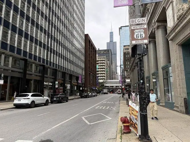 Chicago — "Begin Route 66" sign